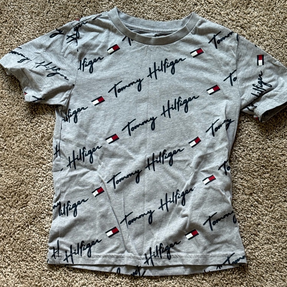 Tommy Hilfiger Kids Gray Signature Tee